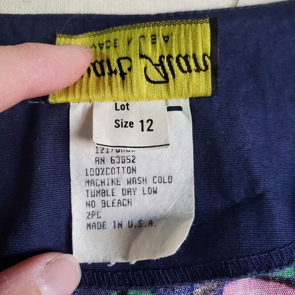 STUART ALAN | Floral 2pc Skirt Suit Set in Navy sz 12 - Picture 3 of 10